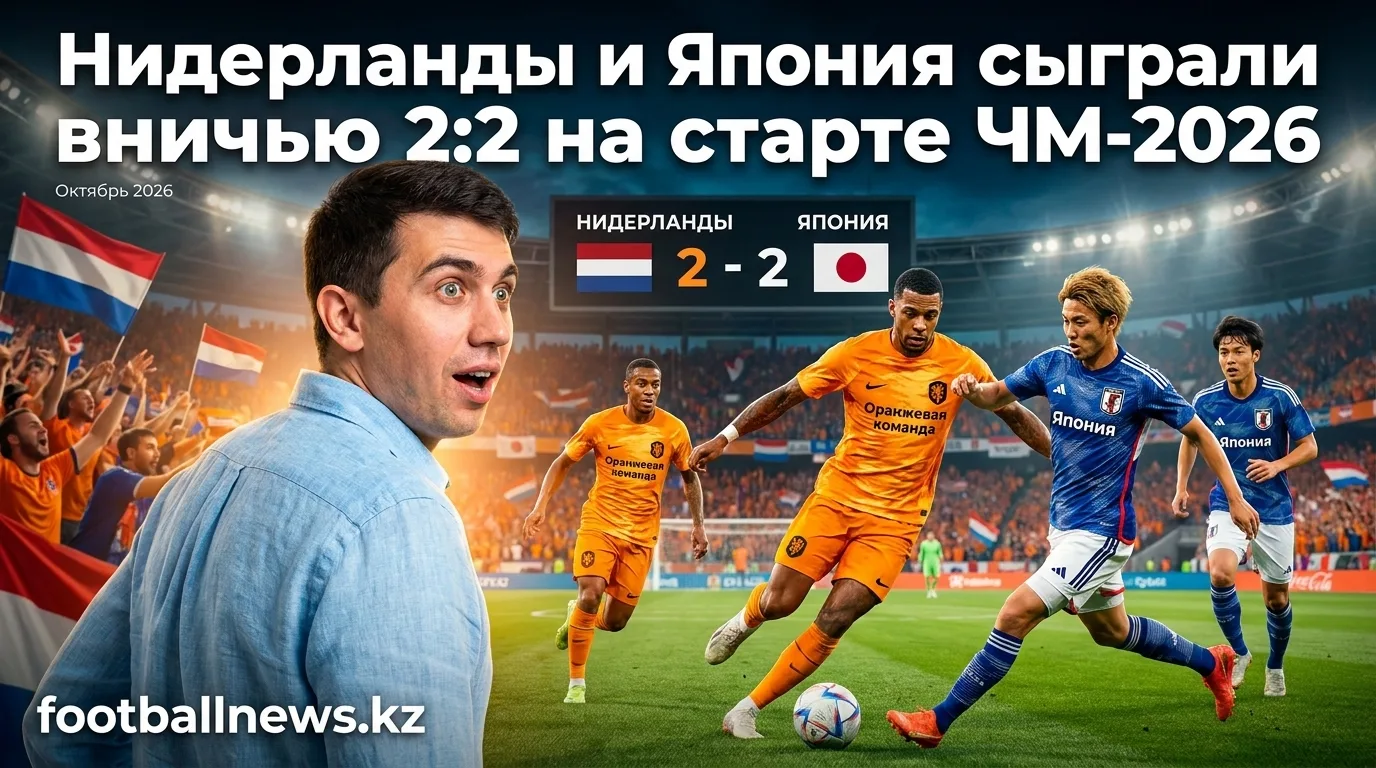 Нидерланды и Япония сыграли вничью 2:2 на старте ЧМ-2026