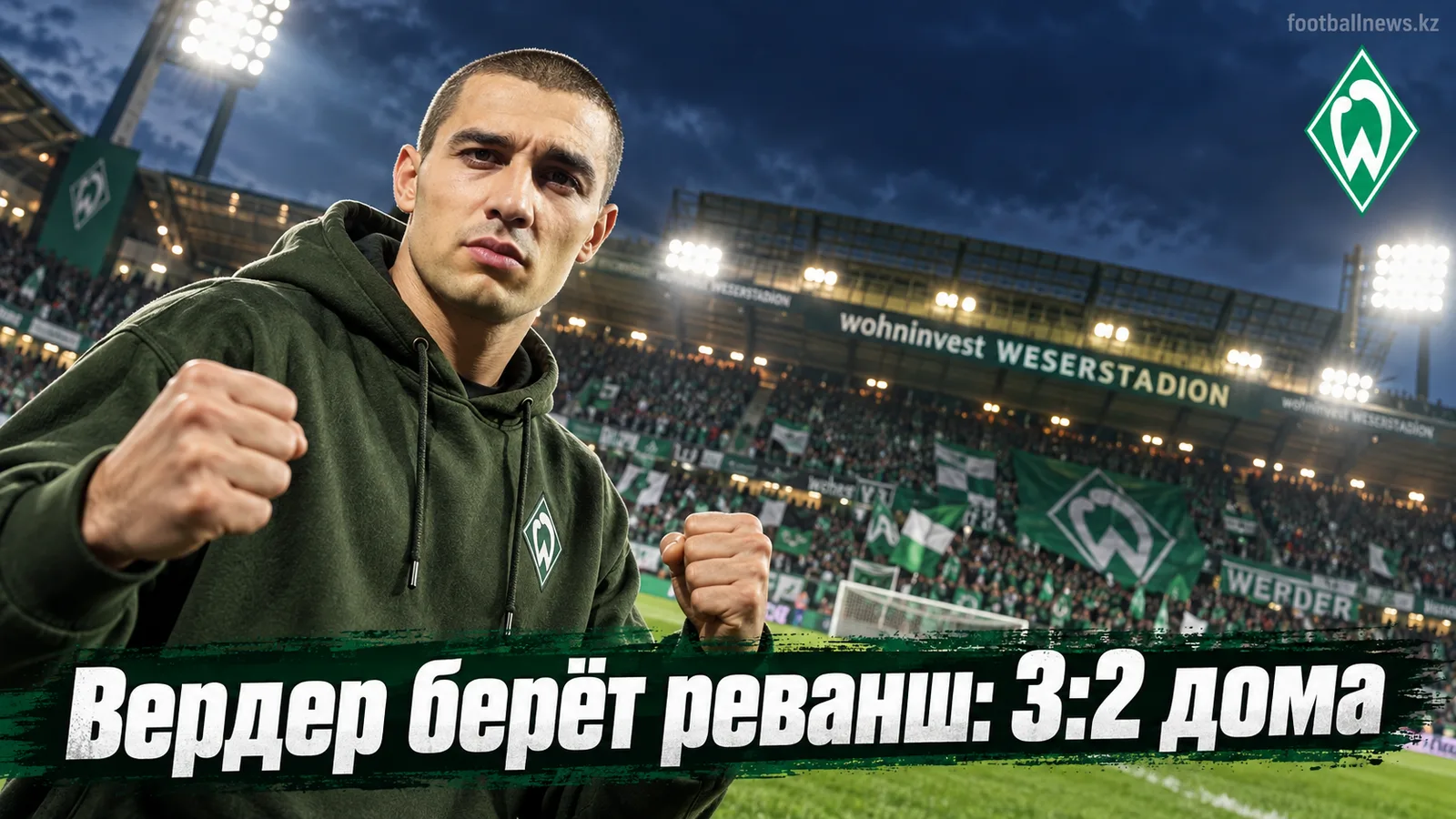 Вердер обыгрывает Аугсбург 3:2 на Везерштадионе: камбэк после майского поражения