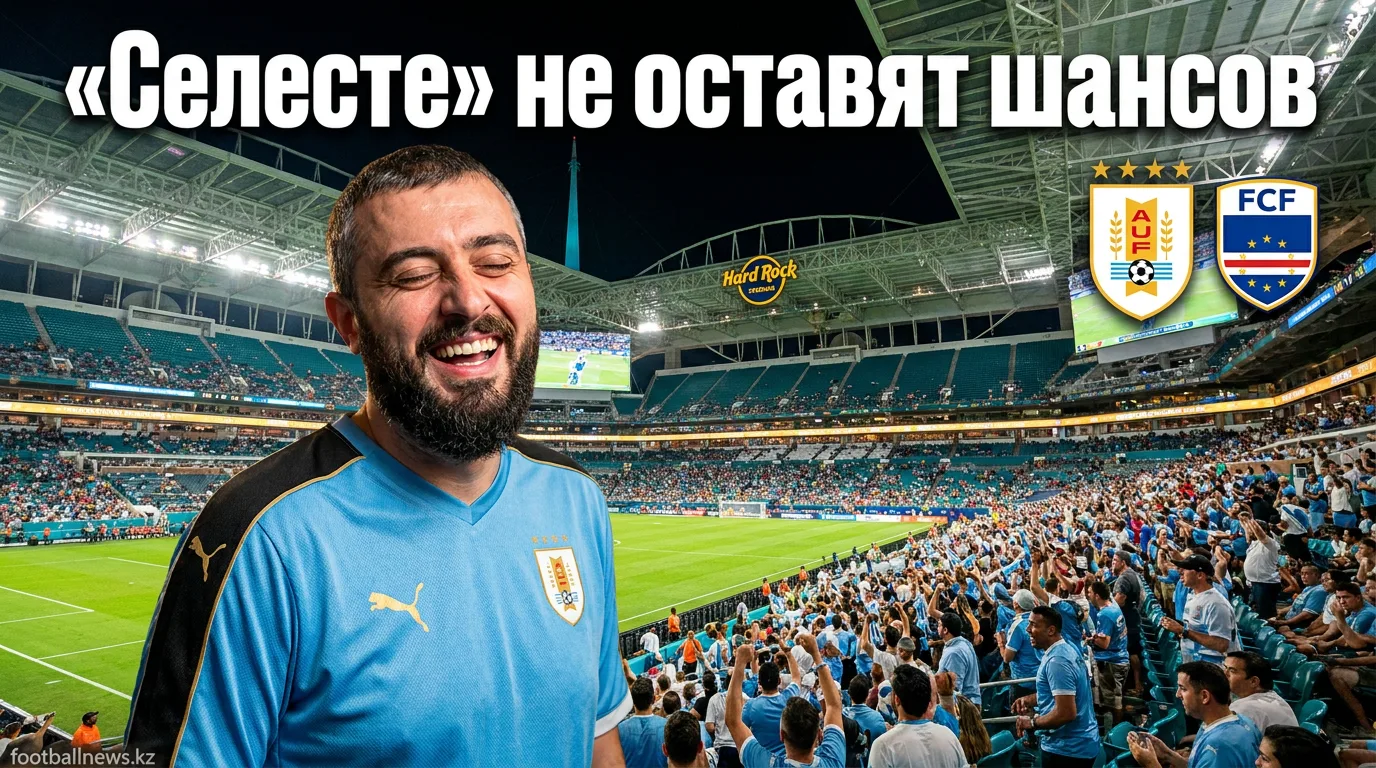 Уругвай vs Кабо-Верде: прогноз на матч ЧМ-2026 — ставка на уверенную победу «селесте»