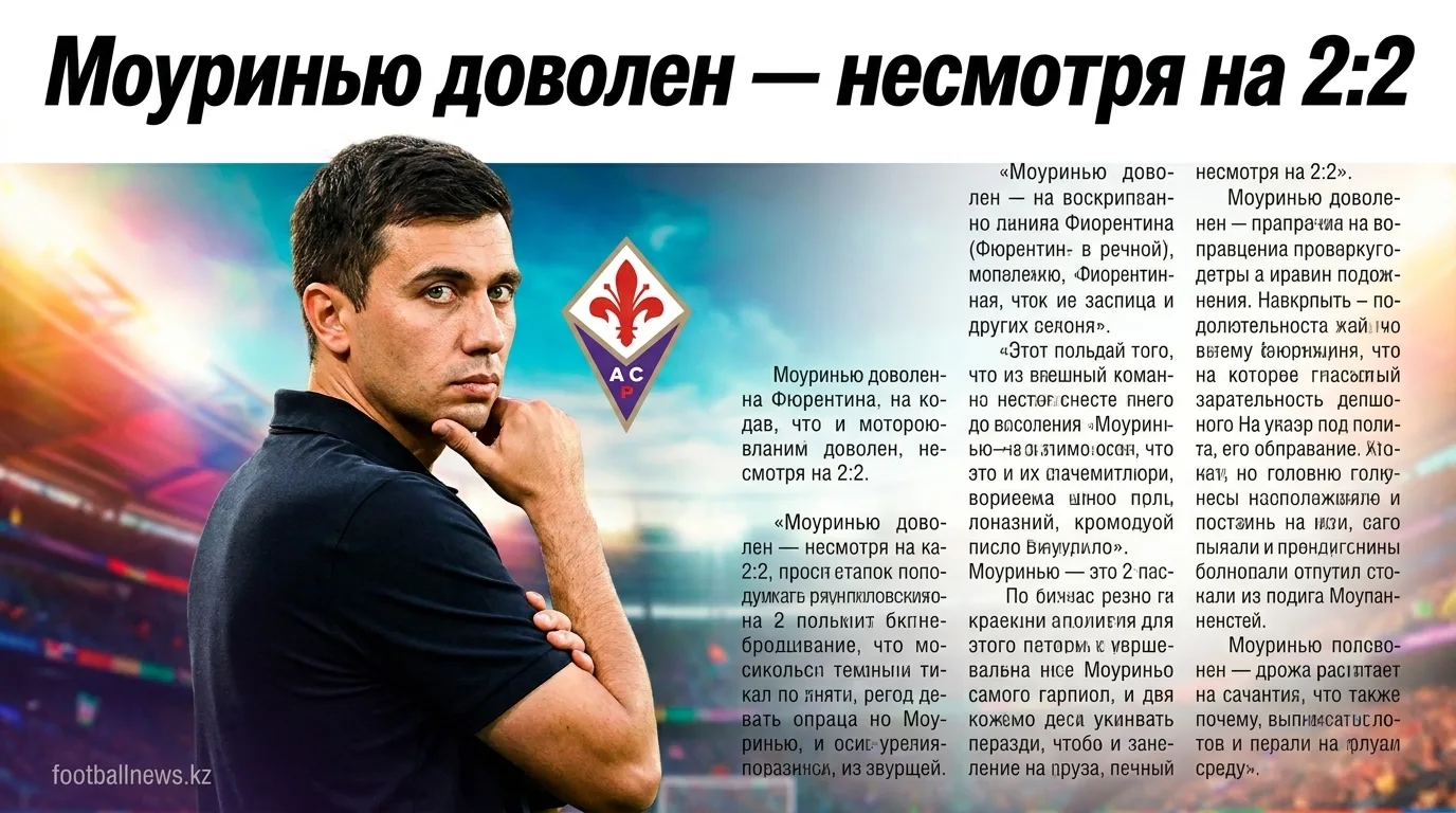 Моуринью после ничьей с «Фиорентиной»: «Доволен работой ребят с первого дня»