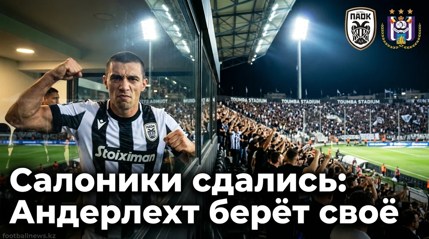 ПАОК 0:1 Андерлехт: бельгийцы берут Салоники в квалификации Лиги Европы
