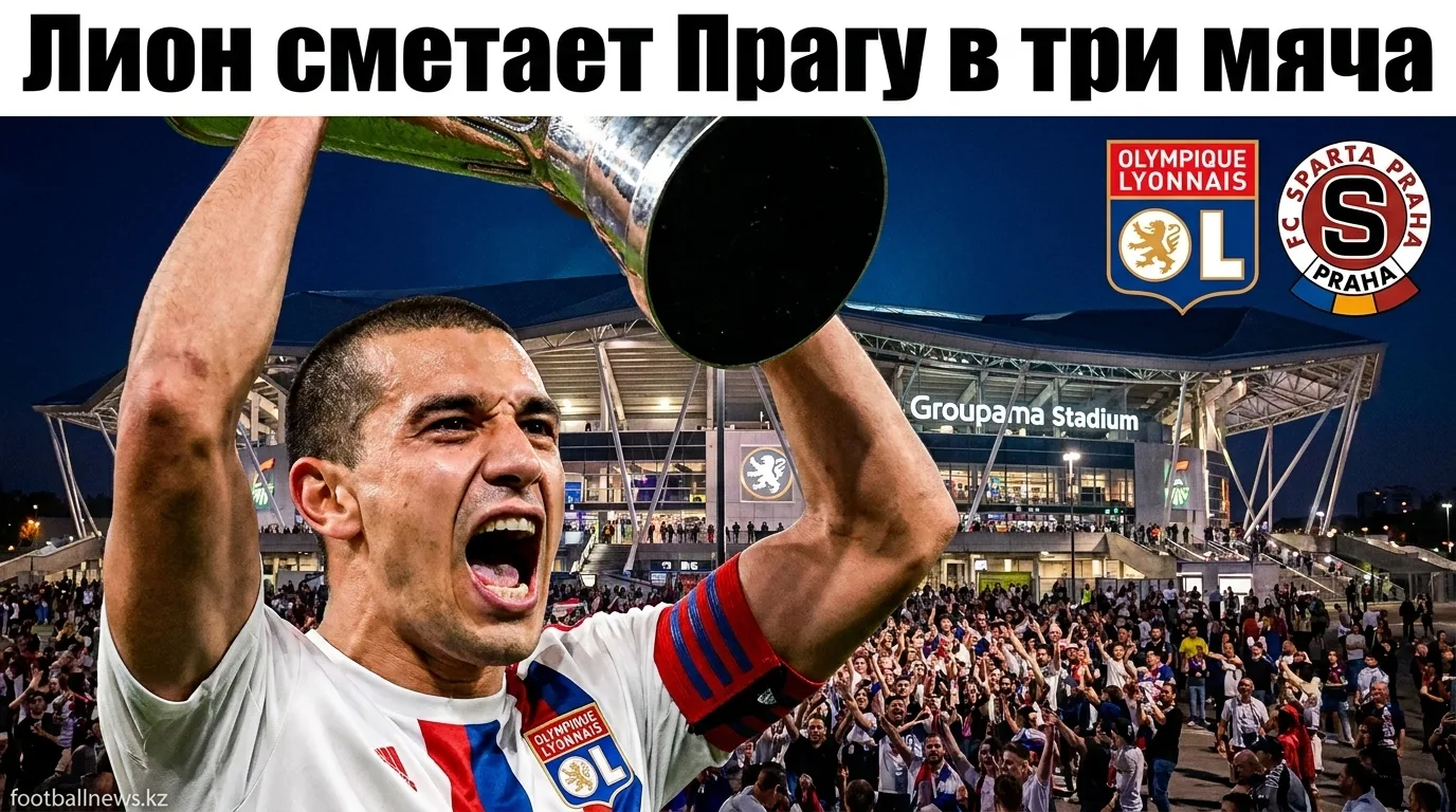 Лион громит Спарту 3:0 и выходит в следующий раунд Лиги чемпионов
