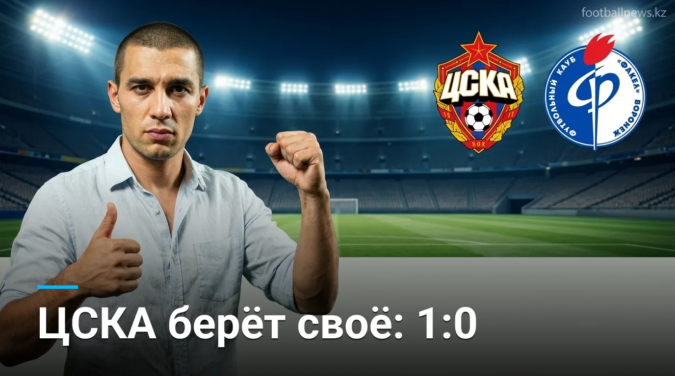 ЦСКА Москва 1:0 Факел — минимальная победа армейцев в четвёртом туре РПЛ